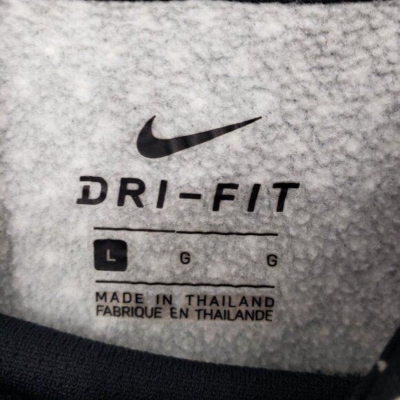 Nike Geometric Print‎ Hoodie Sweatshirt L Womens Pullover Black White - Picture 3 of 8